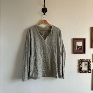 KOTN Light Gray Long Sleeve Henley